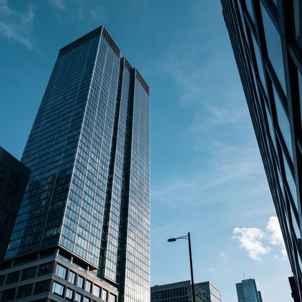 London financial district skyline
