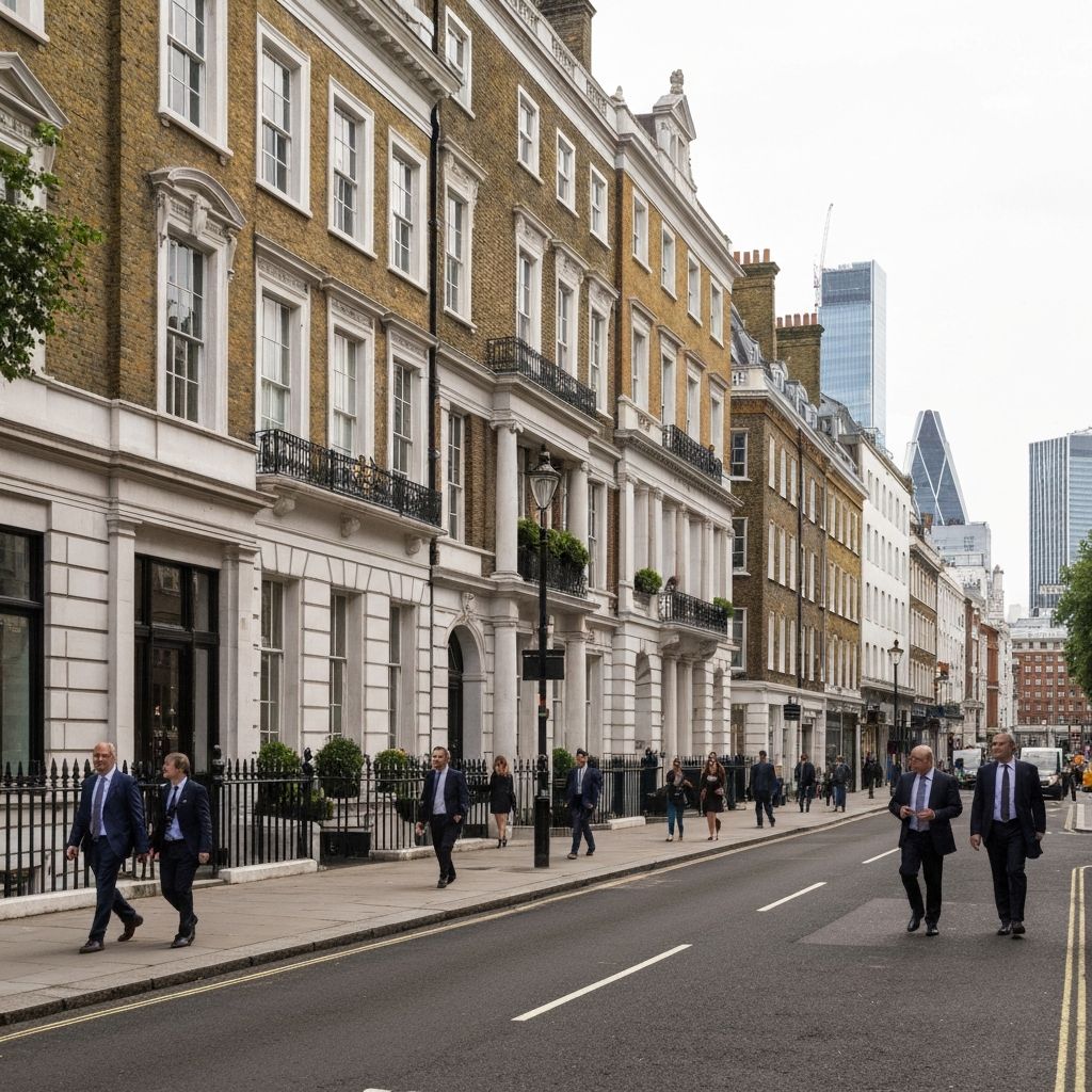 London business district street